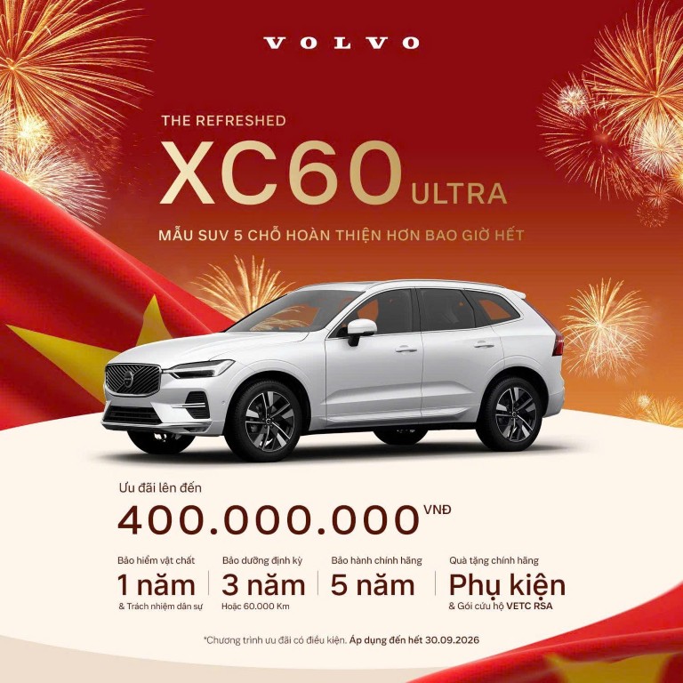 Chương trình khuyến mại Volvo XC60 - tháng 9 năm 2026 mới nhất.