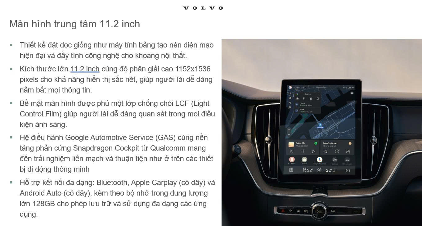 Màn hình giao diện của Volvo Xc60 2026 new.