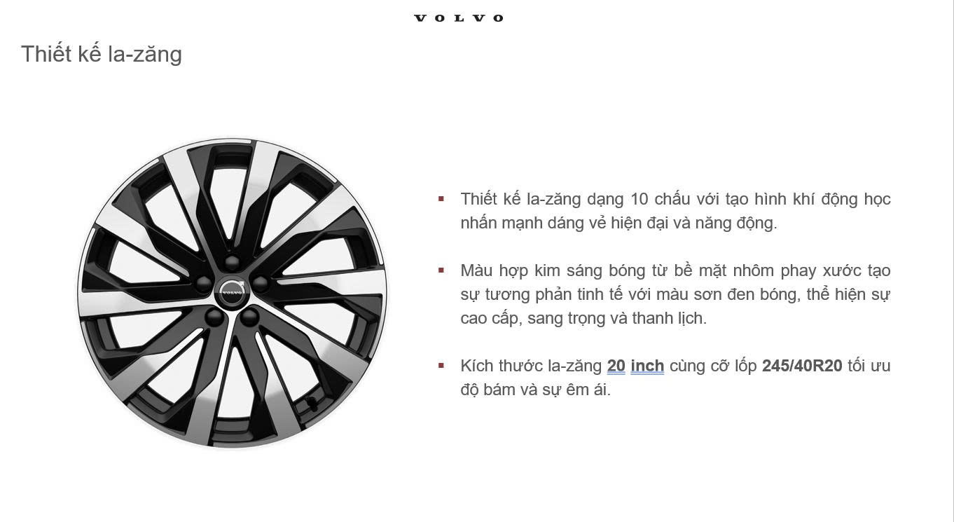 Volvo S90L 2026 được trang bị bộ mâm lazzang mới rất bắt mắt.