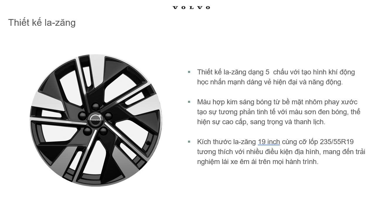 Mâm xe"Lazang" thiết kế mới trên Volvo Xc60 2026.