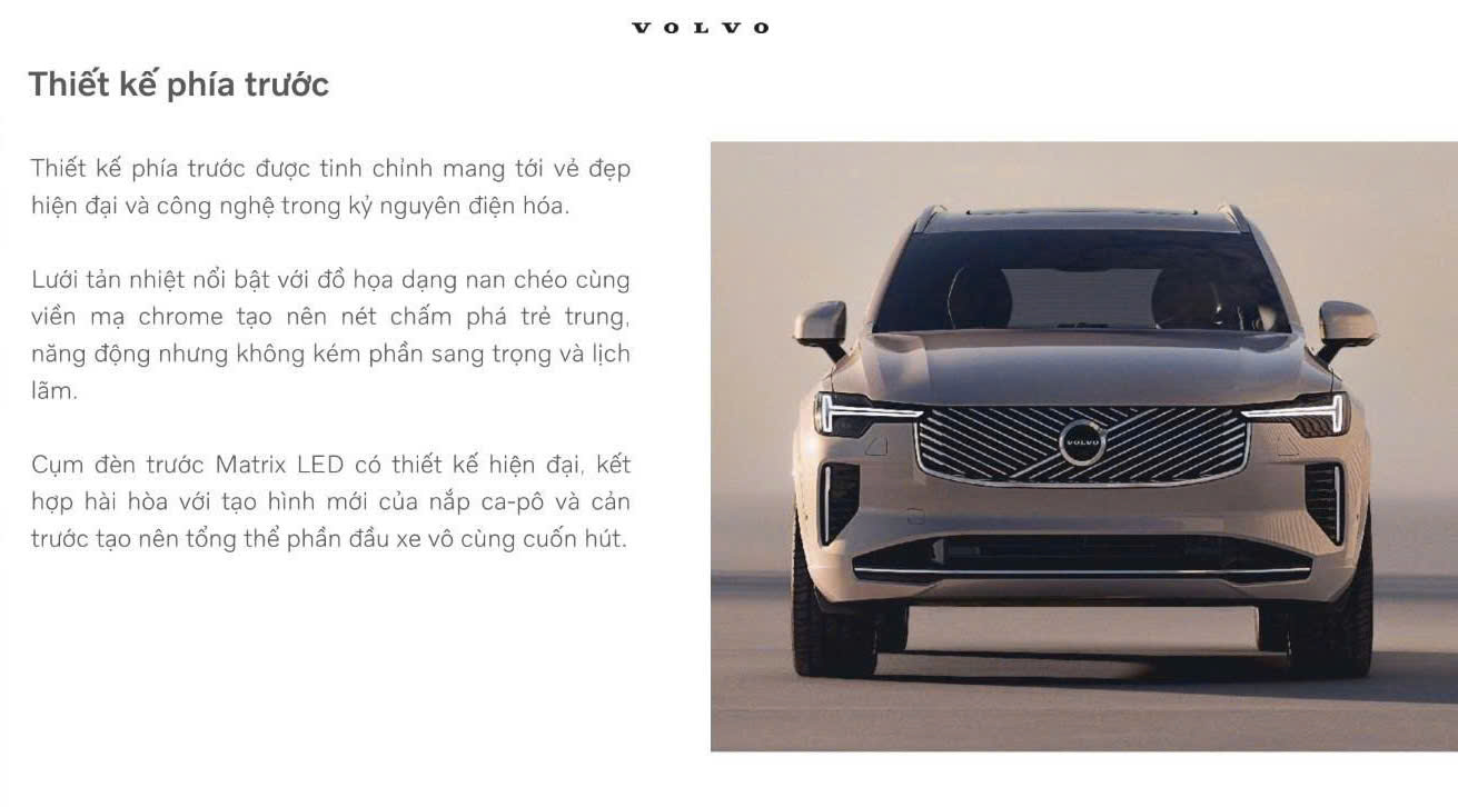 Thiết kế mới của Volvo Xc90 Ultra 2026 hiện đại rất cuốn hút.