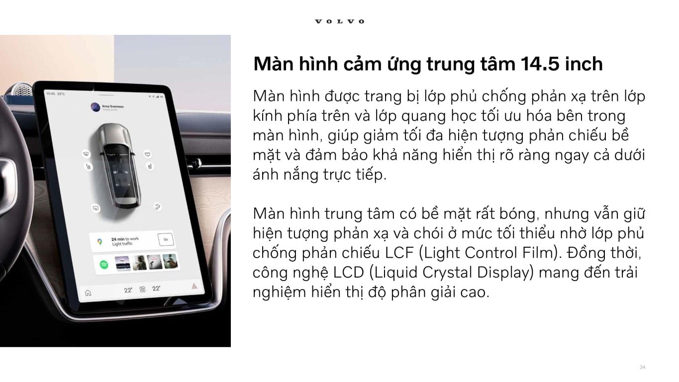 hệ thống màn hình kiểu mới trên Volvo Ex90