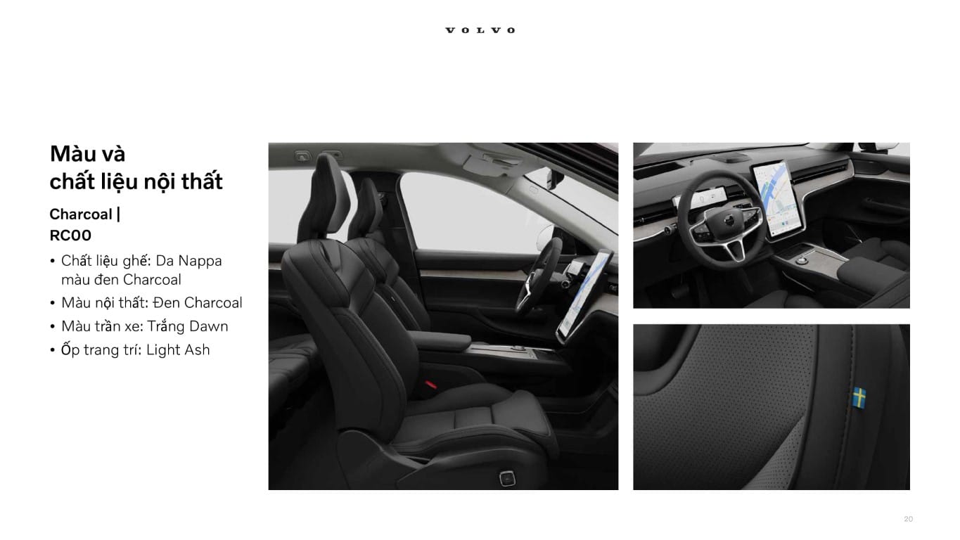 Nội thất Volvo Ex90 Màu Đen.