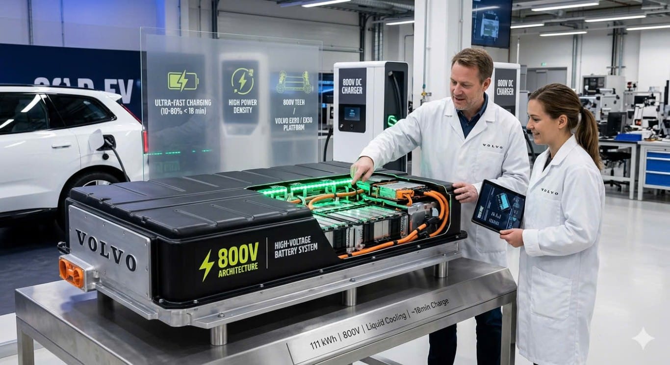 Công nghệ Pin 800V Volvo.