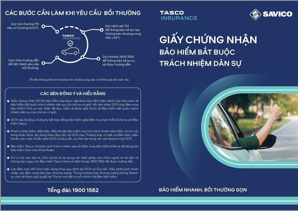 Bảo hiểm Trách Nhiệm Dân Sự xe Volvo - Tasco.