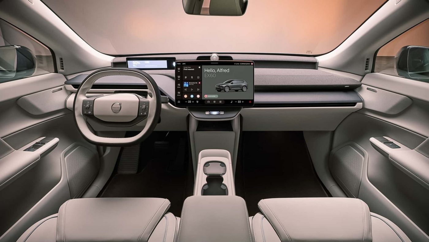 Nội thất Volvo Ex60 Hiện đại lịch lãm.