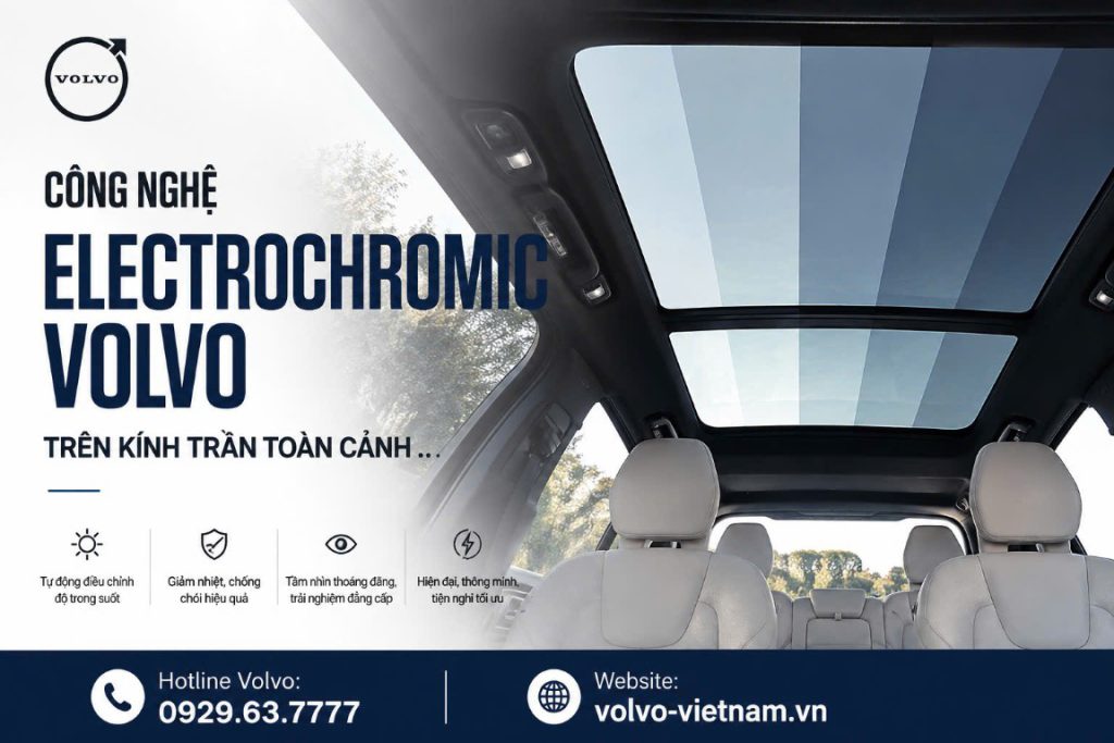 Công nghệ Electrochromic Volvo trên kính trần toàn cảnh