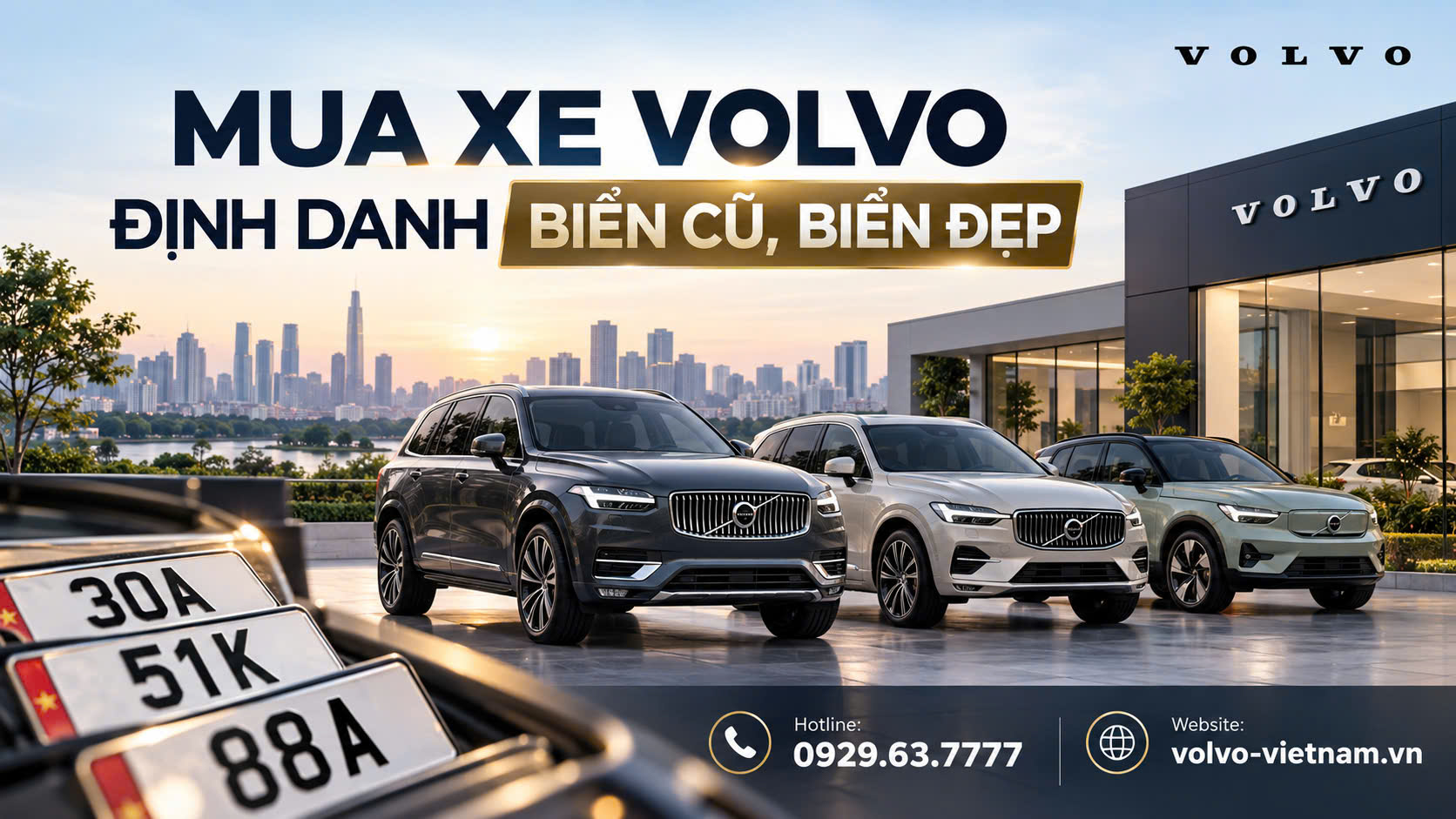 Xe sang Volvo lăn bánh cùng biển số định danh đẹp và ý nghĩa